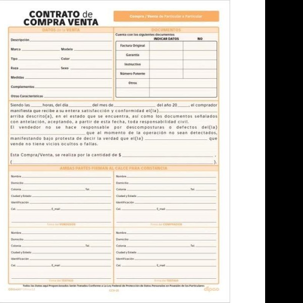 BLOCK CONTRATO DE COMPRAVENTA 25 HJS DIPAO E3 C102